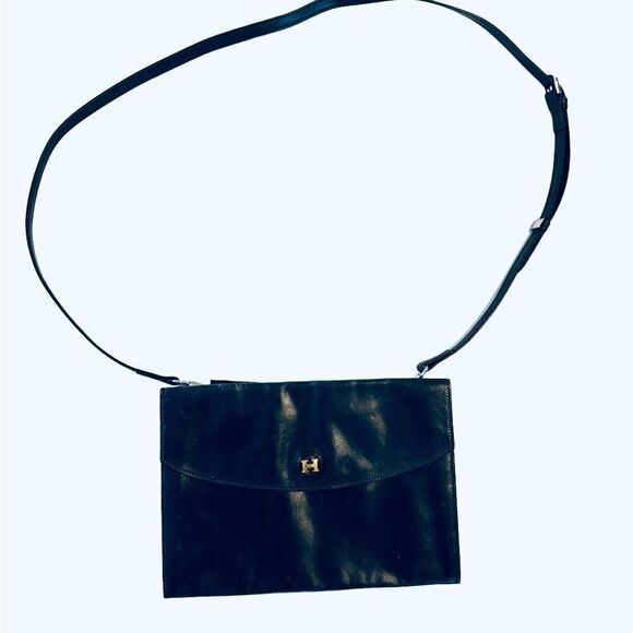 Hermes navy leather envelope clutch - Picture 5 of 14